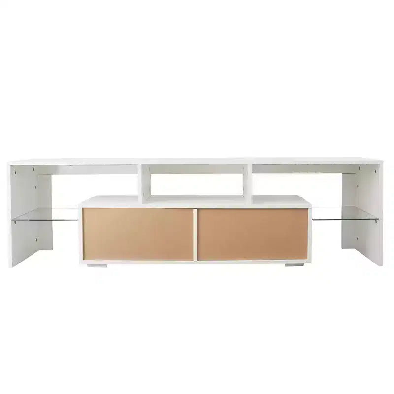 Meuble TV Moderne Pour Téléviseurs Jusqu'à 70 Pouces, Meuble TV Mural avec Tiroir de Rangement, Console Multimédia pour Salon Chambre Bureau