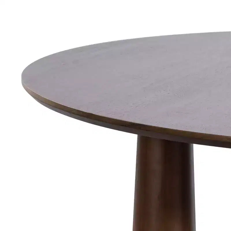 Table de salle à manger ronde Dovelina de 45 pouces en bois avec 4 pieds Table de cuisine moderne pour 4 personnes pour