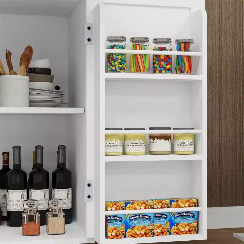 Dessertes de cuisine roulantes avec plan de travail, porte-épices, porte-serviettes et tiroir, chariots de rangement mobiles pour cuisine et salle à manger