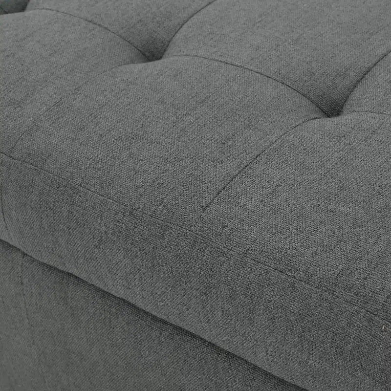 Banc ottoman de rangement Zeus & Ruta Gray pour salon, bureau et chambre à coucher