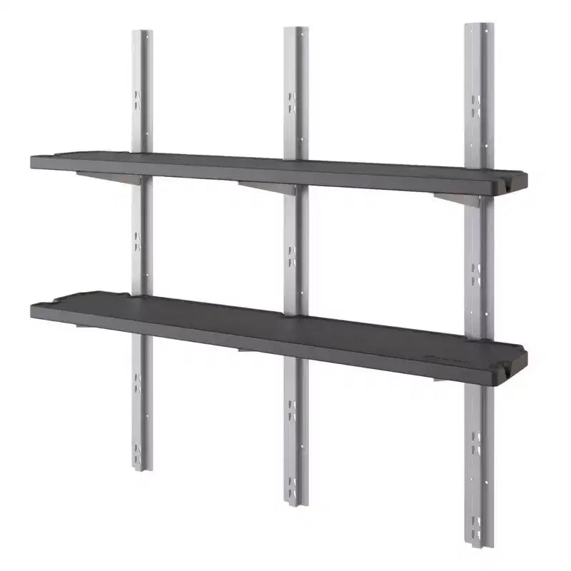 Suncast Kit de 8 étagères verticales pour abri de jardin, montage mural peu encombrant, rangement extérieur, noir