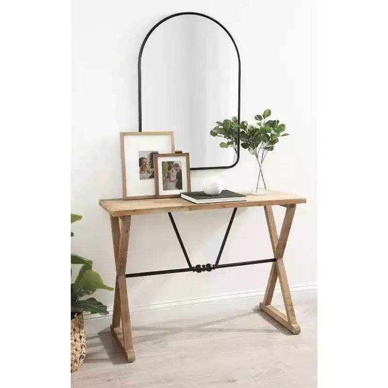 Console de table rectangulaire en bois Kate and Laurel Travere, 42x16x30, marron rustique