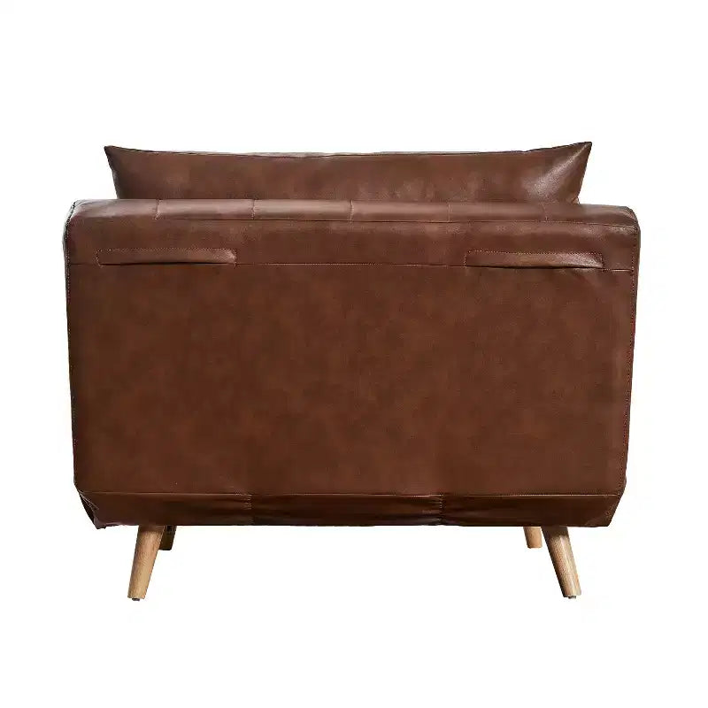Fauteuil-lit pliant Merrick Lane avec capitonnage en canaux et oreiller