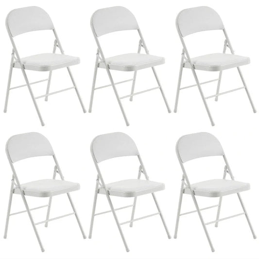 Chaises pliantes élégantes en fer et PVC pour conventions et expositions Blanches