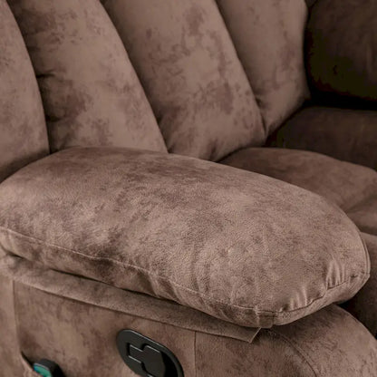 Fauteuil inclinable et pivotant à 360° avec massage manuel, chaleur et vibrations