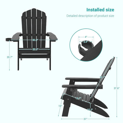 Bonosuki Lot de 2 chaises pliantes Adirondack pour patio et brasero