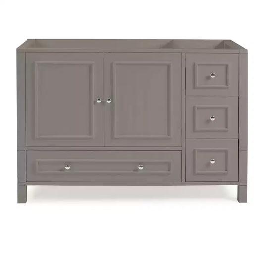 48" Williamsburg Vanity Cabinet Gray - Alaterre Furniture: Wood Frame, Universal Storage, 1 Shelf, 104 lbs