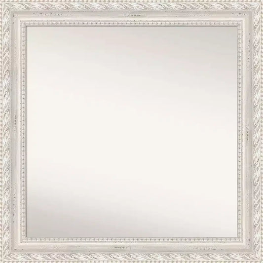 32"x32" Opera Wood Wall Mirror, Square, Modern Decor - Amanti Art: Includes Mounting Hardware