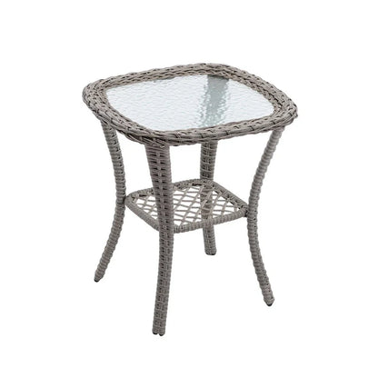 Ensemble de 3 chaises de jardin pivotantes et basculantes d'extérieur, ensemble de conversation de terrasse à 360 degrés