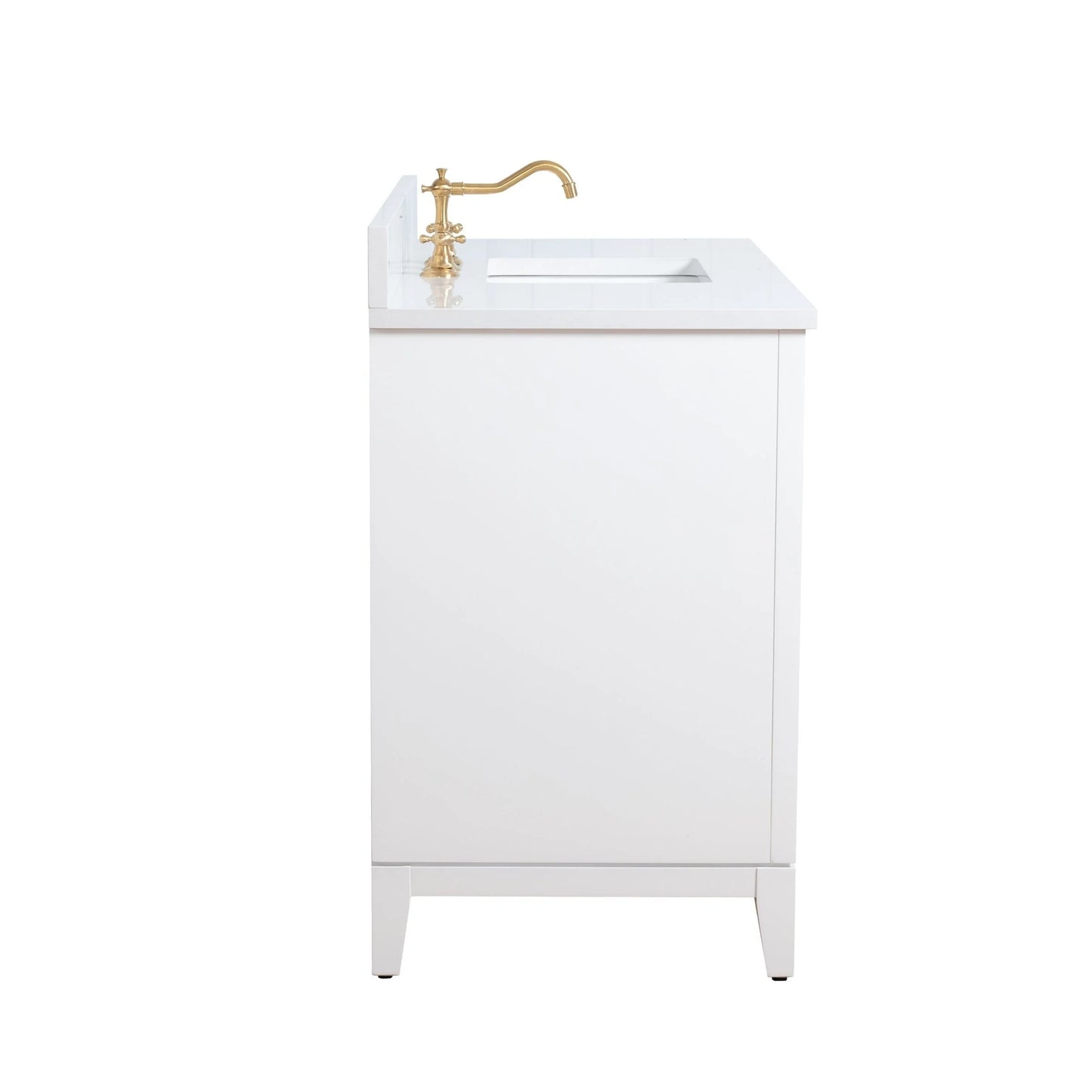 Meuble-lavabo Vanity Art avec évier en céramique et dessus en marbre reconstitué