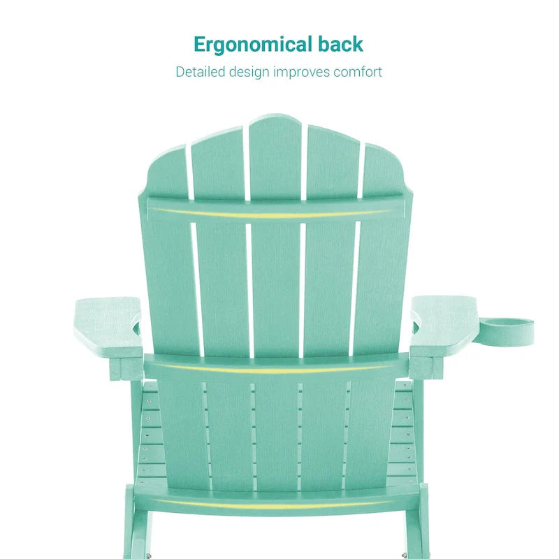 Bonosuki Lot de 2 chaises pliantes Adirondack pour patio et brasero