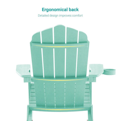 Bonosuki Lot de 2 chaises pliantes Adirondack pour patio et brasero