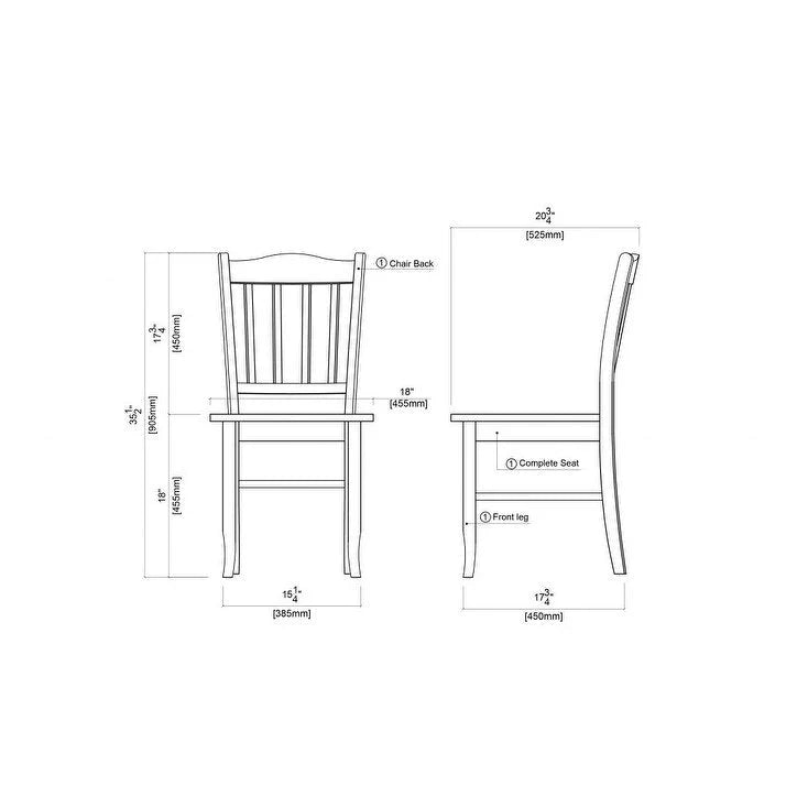 Chaises de salle à manger Shaker (lot de 2)