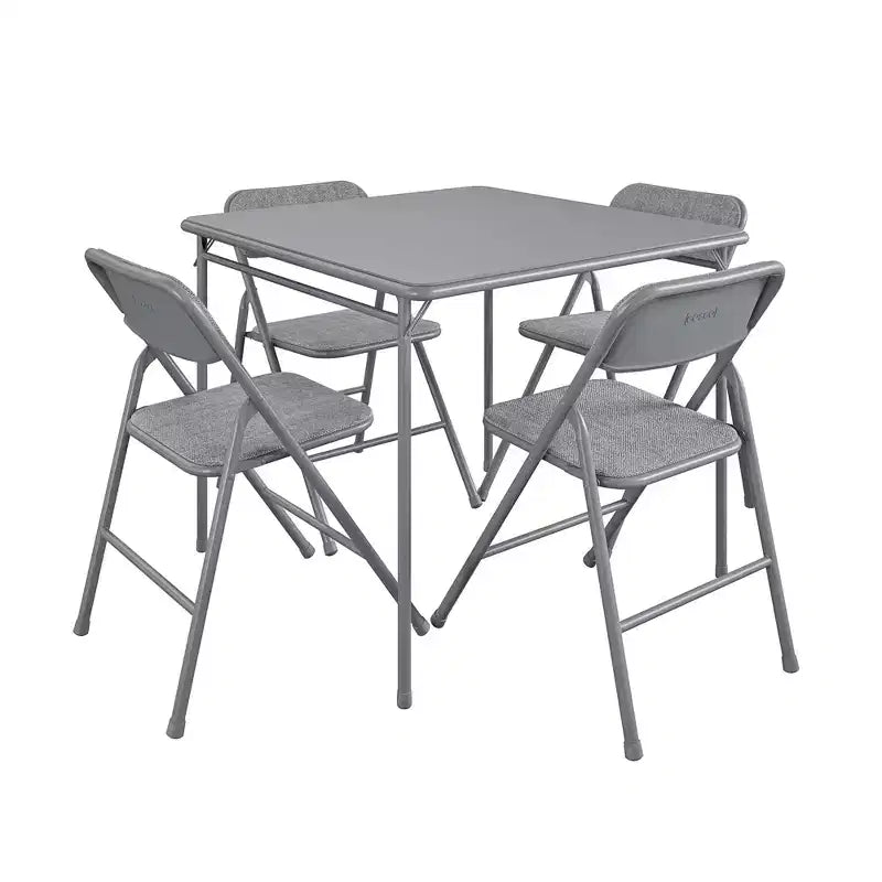 Ensemble de salle à manger pliant 5 pièces en tissu COSCO et table de cartes en vinyle de 34 po