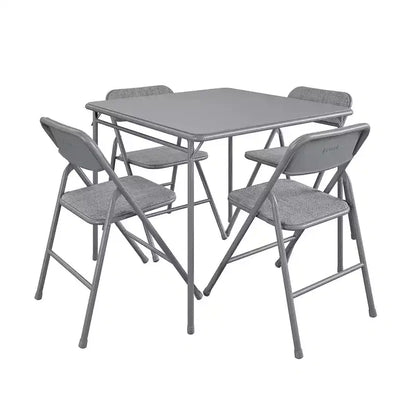 Ensemble de salle à manger pliant 5 pièces en tissu COSCO et table de cartes en vinyle de 34 po
