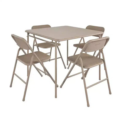 Ensemble de salle à manger pliant 5 pièces en tissu COSCO et table de cartes en vinyle de 34 po