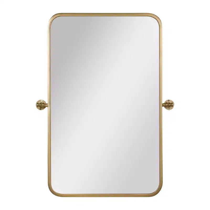 Flash Furniture Finlay Miroir Mural Pivotant en Métal - Grand Miroir de Maquillage d'Appoint pour Salle de Bain