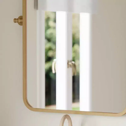 Flash Furniture Finlay Miroir Mural Pivotant en Métal - Grand Miroir de Maquillage d'Appoint pour Salle de Bain