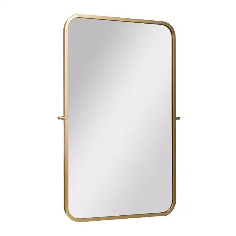 Flash Furniture Finlay Miroir Mural Pivotant en Métal - Grand Miroir de Maquillage d'Appoint pour Salle de Bain