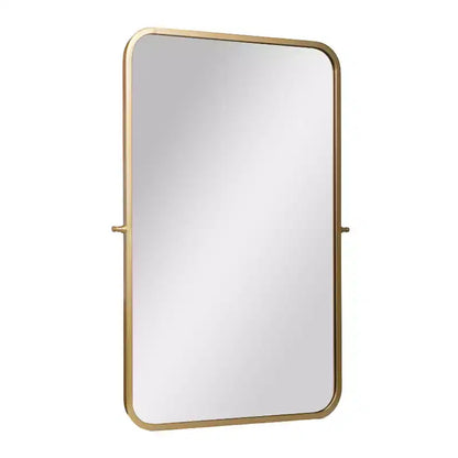 Flash Furniture Finlay Miroir Mural Pivotant en Métal - Grand Miroir de Maquillage d'Appoint pour Salle de Bain