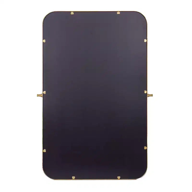 Flash Furniture Finlay Miroir Mural Pivotant en Métal - Grand Miroir de Maquillage d'Appoint pour Salle de Bain