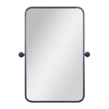 Flash Furniture Finlay Miroir Mural Pivotant en Métal - Grand Miroir de Maquillage d'Appoint pour Salle de Bain