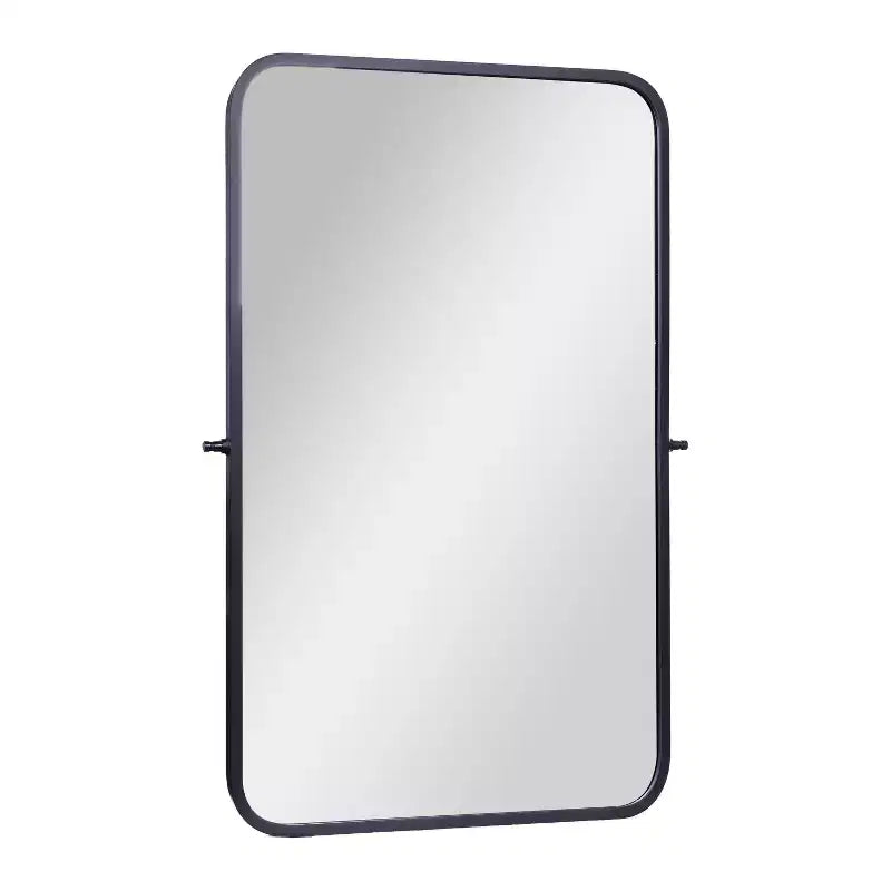 Flash Furniture Finlay Miroir Mural Pivotant en Métal - Grand Miroir de Maquillage d'Appoint pour Salle de Bain