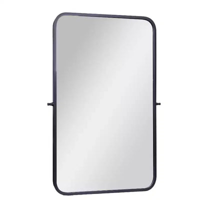 Flash Furniture Finlay Miroir Mural Pivotant en Métal - Grand Miroir de Maquillage d'Appoint pour Salle de Bain