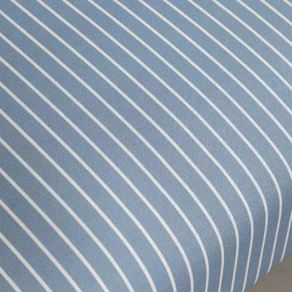 Chaise d'appoint sans accoudoirs rembourrée à rayures Boten de Roundhill Furniture, bleue