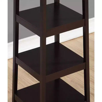 Porte-manteau Vassen de Roundhill Furniture avec étagères de rangement à 3 niveaux - Fini espresso
