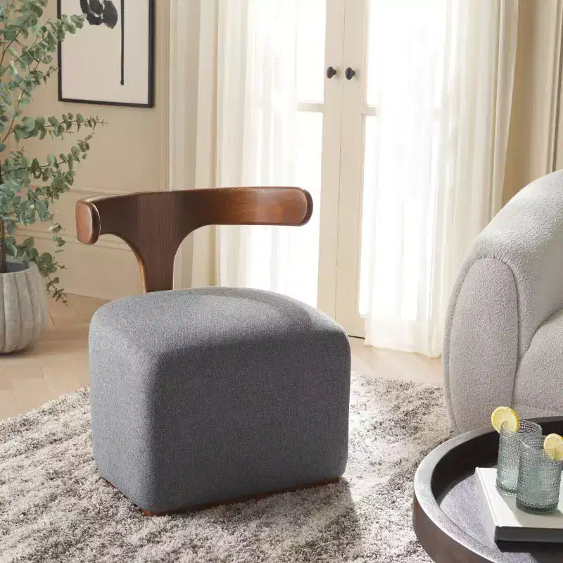 Fauteuil Oreus - ACH3400A - Gris/Noyer - Safavieh