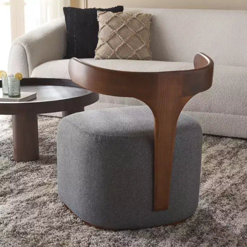 Fauteuil Oreus - ACH3400A - Gris/Noyer - Safavieh