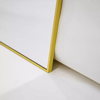 Miroir de cheminée arqué 26 x 38, Noir/Doré-HOMLUX : Cadre en métal, fixation murale, décor moderne