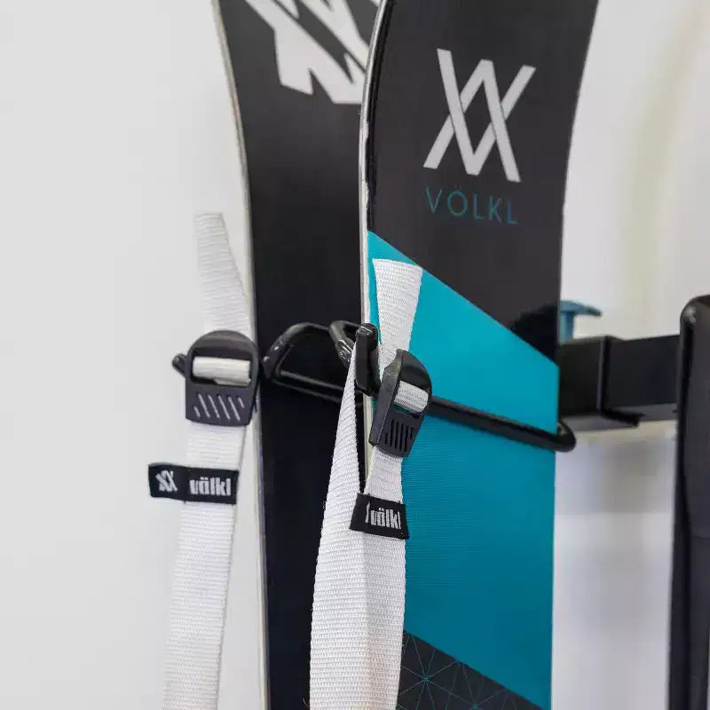 Trépied triangulaire pour skis G-Ski, couleur sarcelle | Contient 5 paires de skis