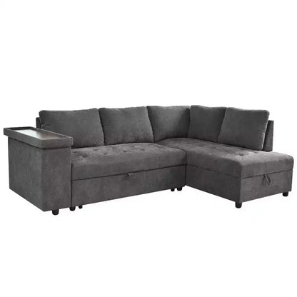 Canapé sectionnel 91,5W, canapé-lit escamotable avec accoudoir de rangement -Christopher Knight Home