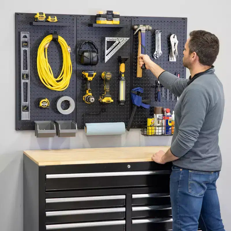 StoreYourBoard Panneau perforé impeccable 51 x 32 | 20 accessoires