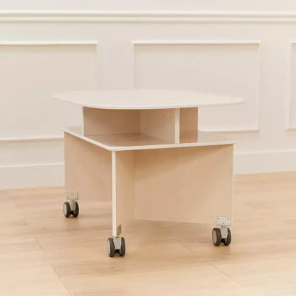 Table de collaboration mobile avec rangement ECR4Kids, mobilier polyvalent