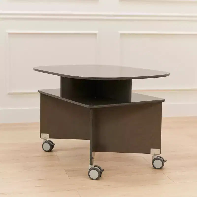 Table de collaboration mobile avec rangement ECR4Kids, mobilier polyvalent