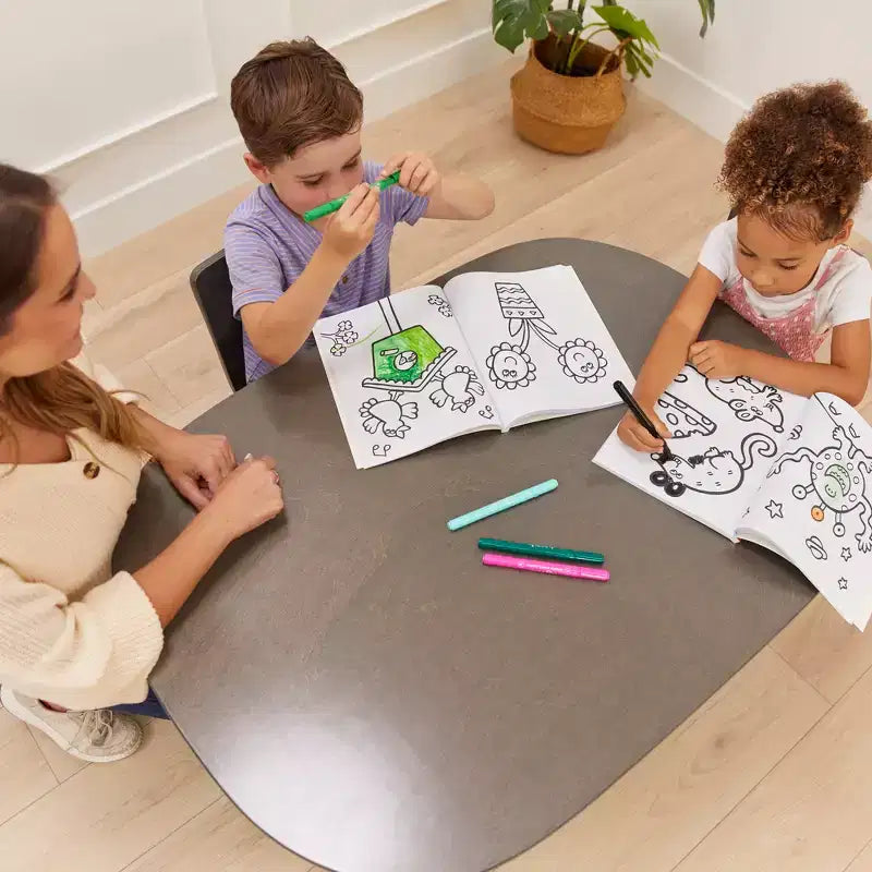 Table de collaboration mobile avec rangement ECR4Kids, mobilier polyvalent