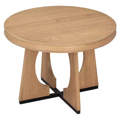 Ensemble de salle à manger fonctionnel Whisen 5 pièces, style rustique rétro, avec 1 table extensible et 4 chaises rembourrées