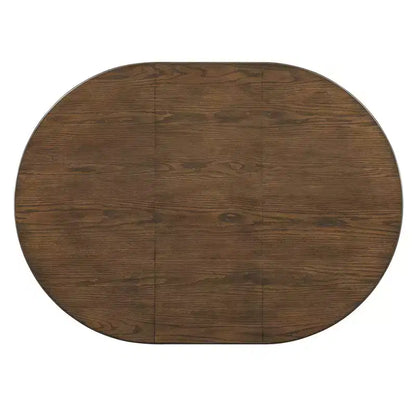 Ensemble de salle à manger fonctionnel Whisen 5 pièces, style rustique rétro, avec 1 table extensible et 4 chaises rembourrées
