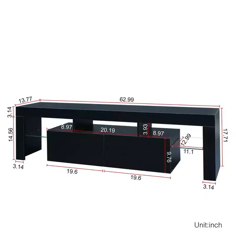 Meuble TV Moderne Pour Téléviseurs Jusqu'à 70 Pouces, Meuble TV Mural avec Tiroir de Rangement, Console Multimédia pour Salon Chambre Bureau
