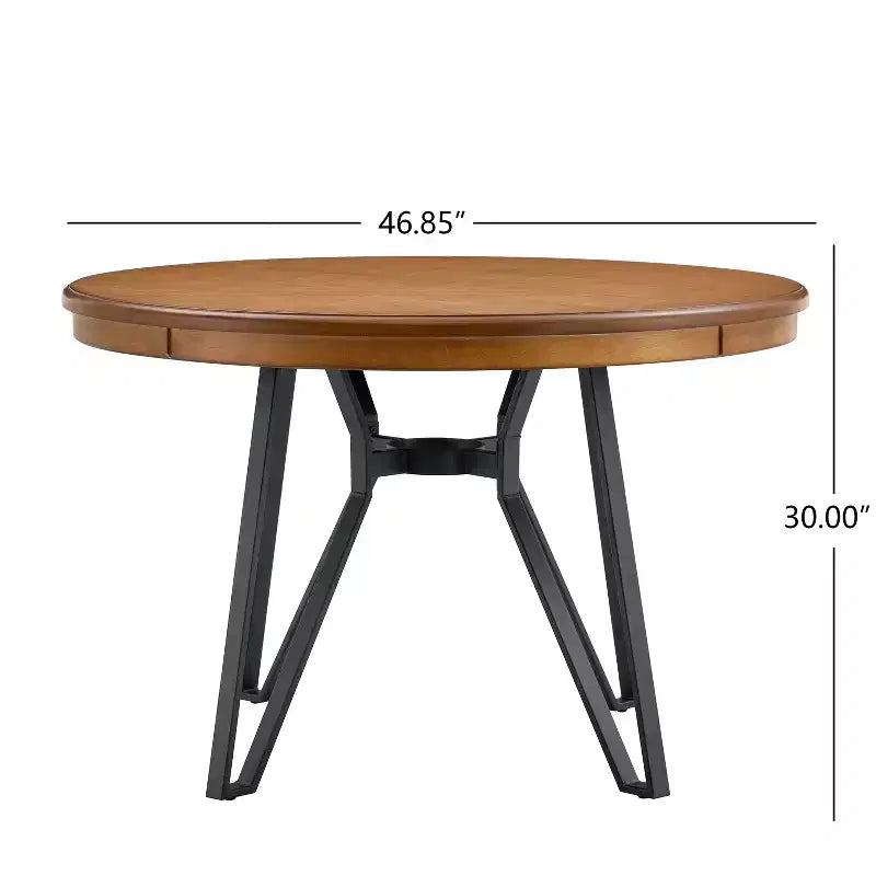 Table de salle à manger ronde Christopher Knight Home Wedy 46.85, 4 places, avec pieds épingle
