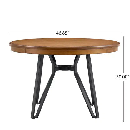 Table de salle à manger ronde Christopher Knight Home Wedy 46.85, 4 places, avec pieds épingle