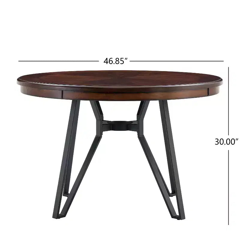 Table de salle à manger ronde Christopher Knight Home Wedy 46.85, 4 places, avec pieds épingle