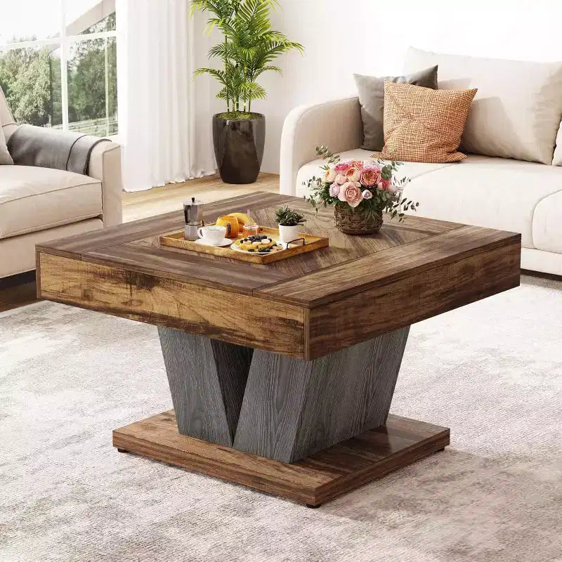 Tribesigns Table Basse Carrée 31,5 Po
