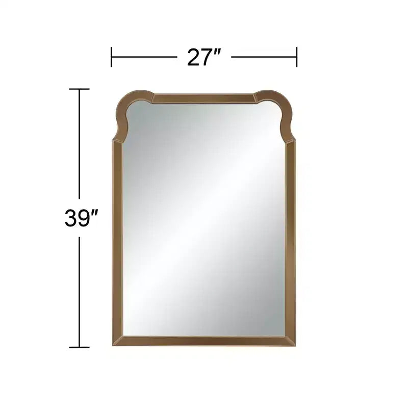 Miroir Mural Rectangulaire Natalya 27 x 39 Or Chaud Noble Park
