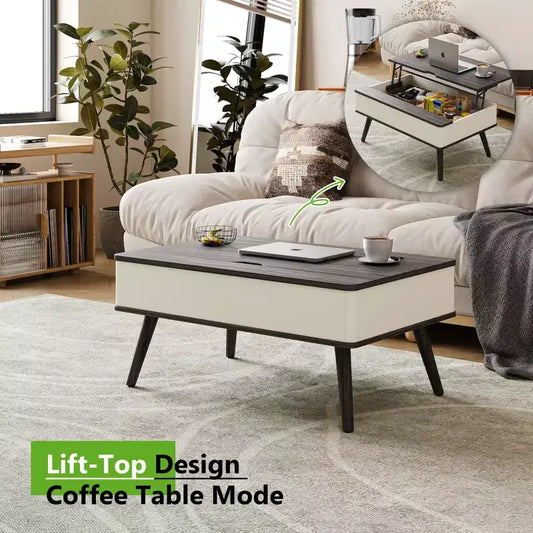 40'' Wood Lift Top Coffee Table with Hidden Storage - Tree City