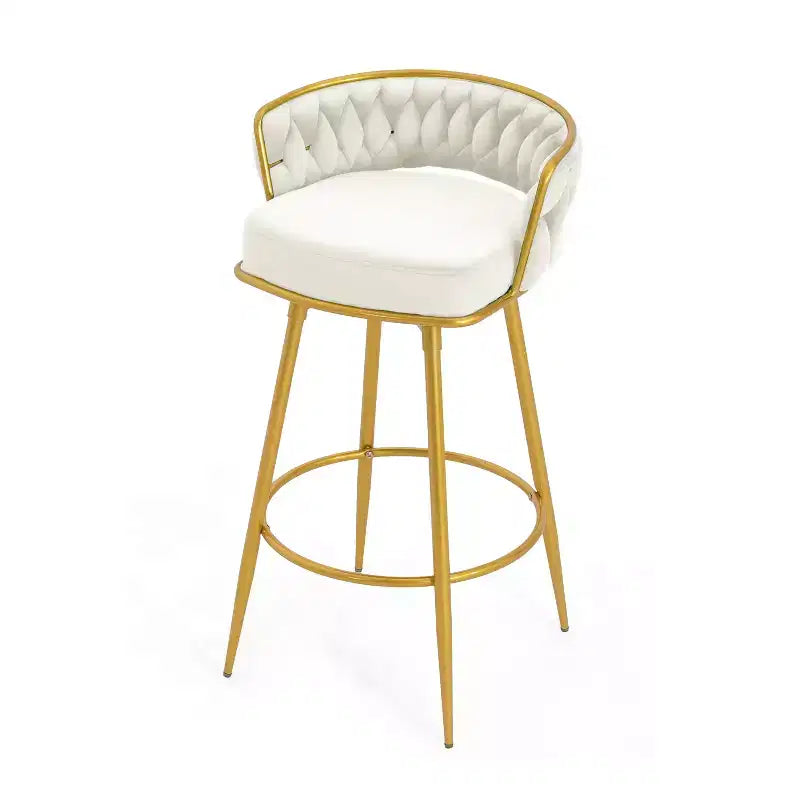 Lot de 2 tabourets de bar pivotants hauteur comptoir, dossier bas, rembourrés, pour salle à manger, pub, cuisine avec repose-pieds - Christopher Knight Home