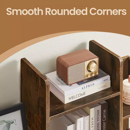 Étagère à livres de 140 cm de haut, bibliothèque en forme d'arbre avec 13 étagères de rangement, coins arrondis
